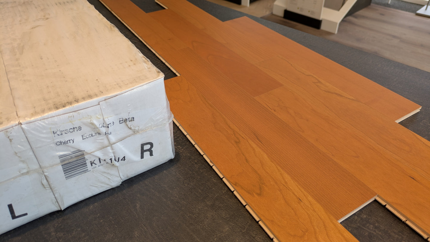 Restposten Boen – Stabparkett Amerikanische Kirsche – 58,8 m² 2. Wahl