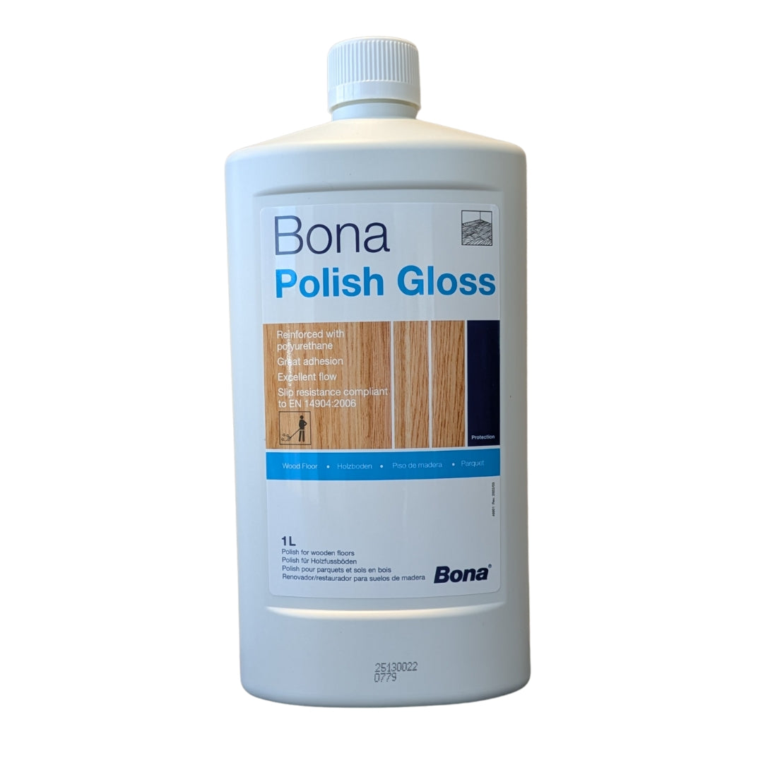 Bona Polish Gloss Holzbodenpflege – Glanz und Schutz für Parkett und Holzböden.