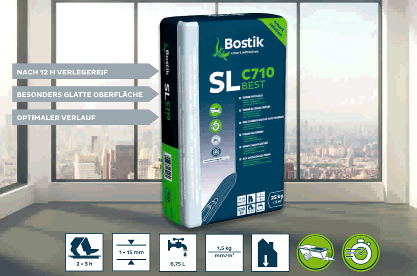 Bostik C710 Best – Bodenausgleichsmasse selbstverlaufend, 25 kg