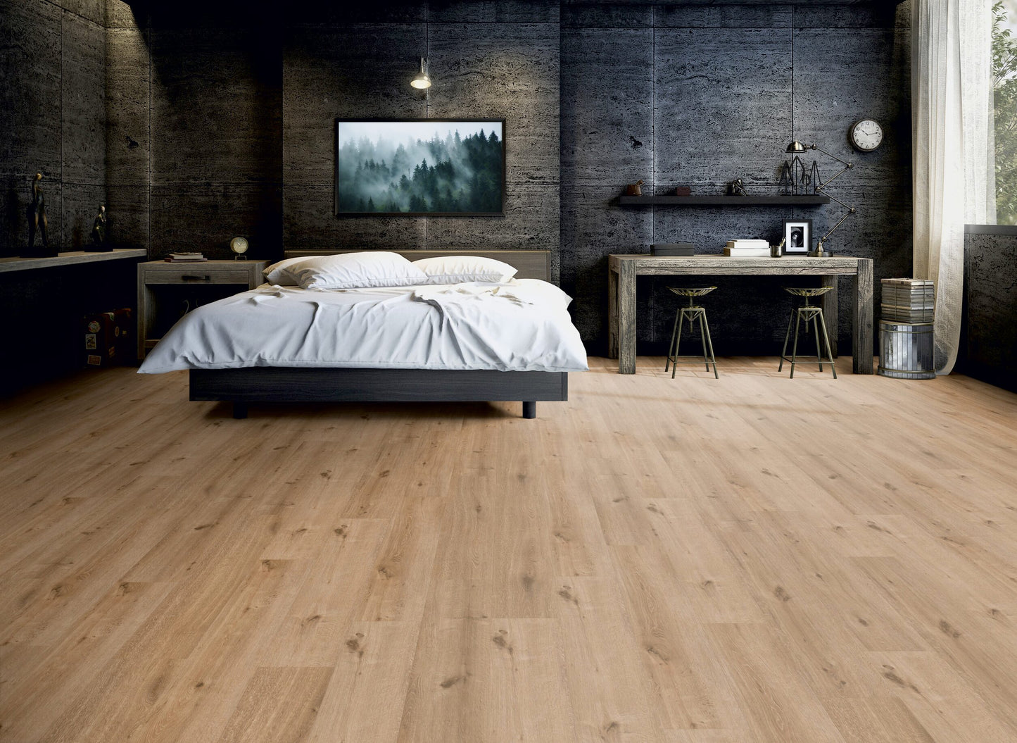 Friends by ter Hürne Design-Vinylboden Eiche Thomas LHD breit Schlafzimmer