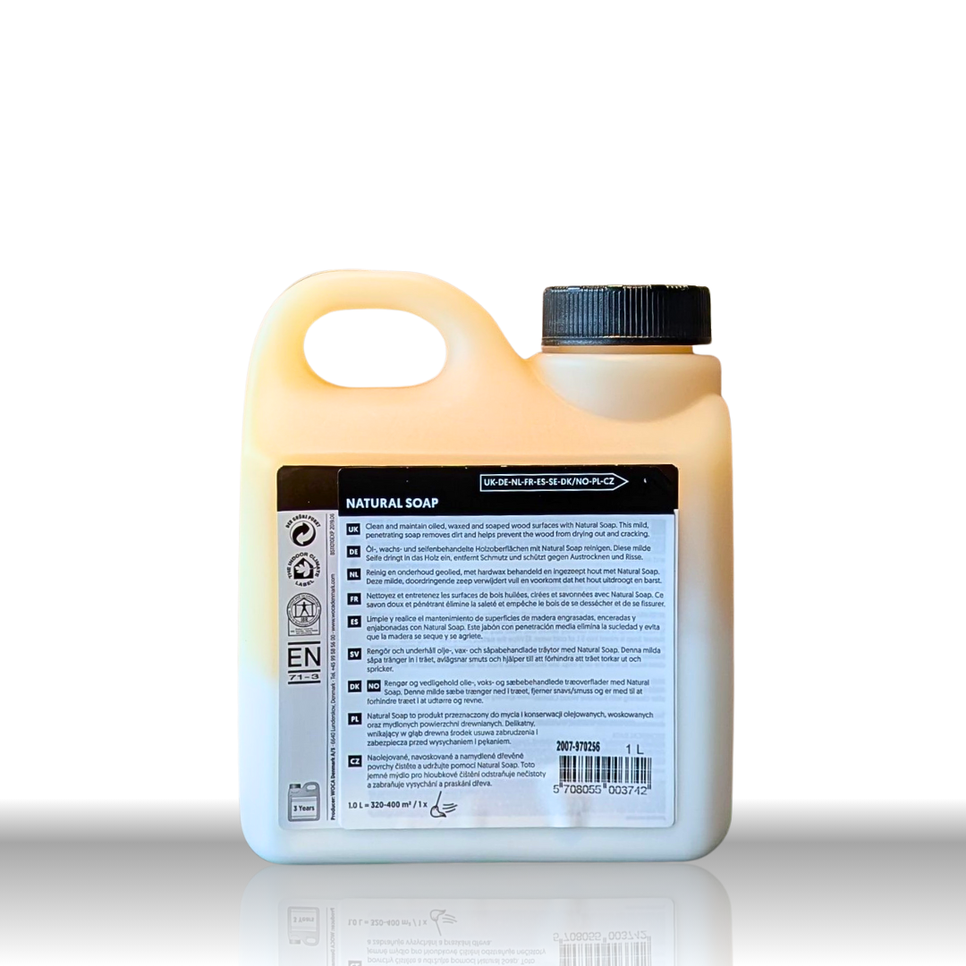 WOCA Holzbodenseife Weiß - Reiniger für Holzböden - 1L