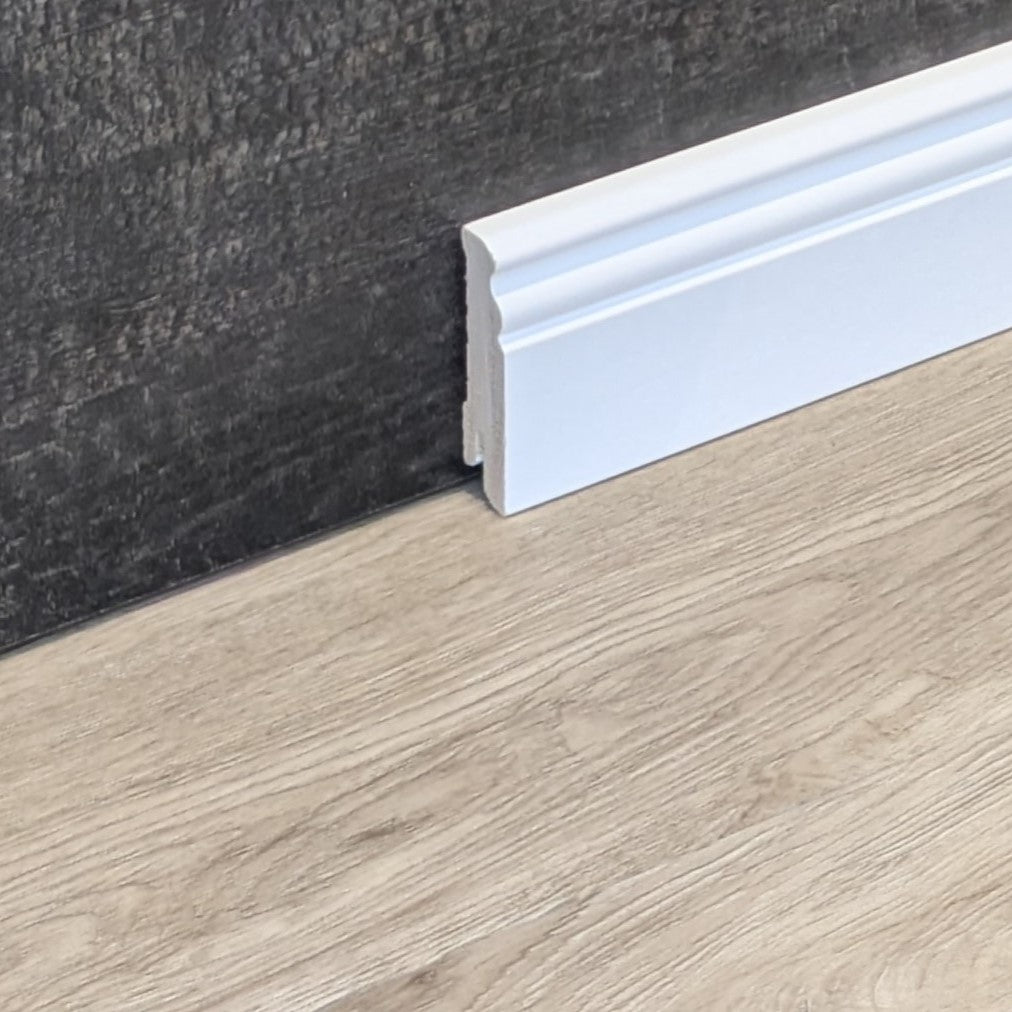 Sockelleiste Hamburger Profil Kiefer weiß 16 x 68 mm