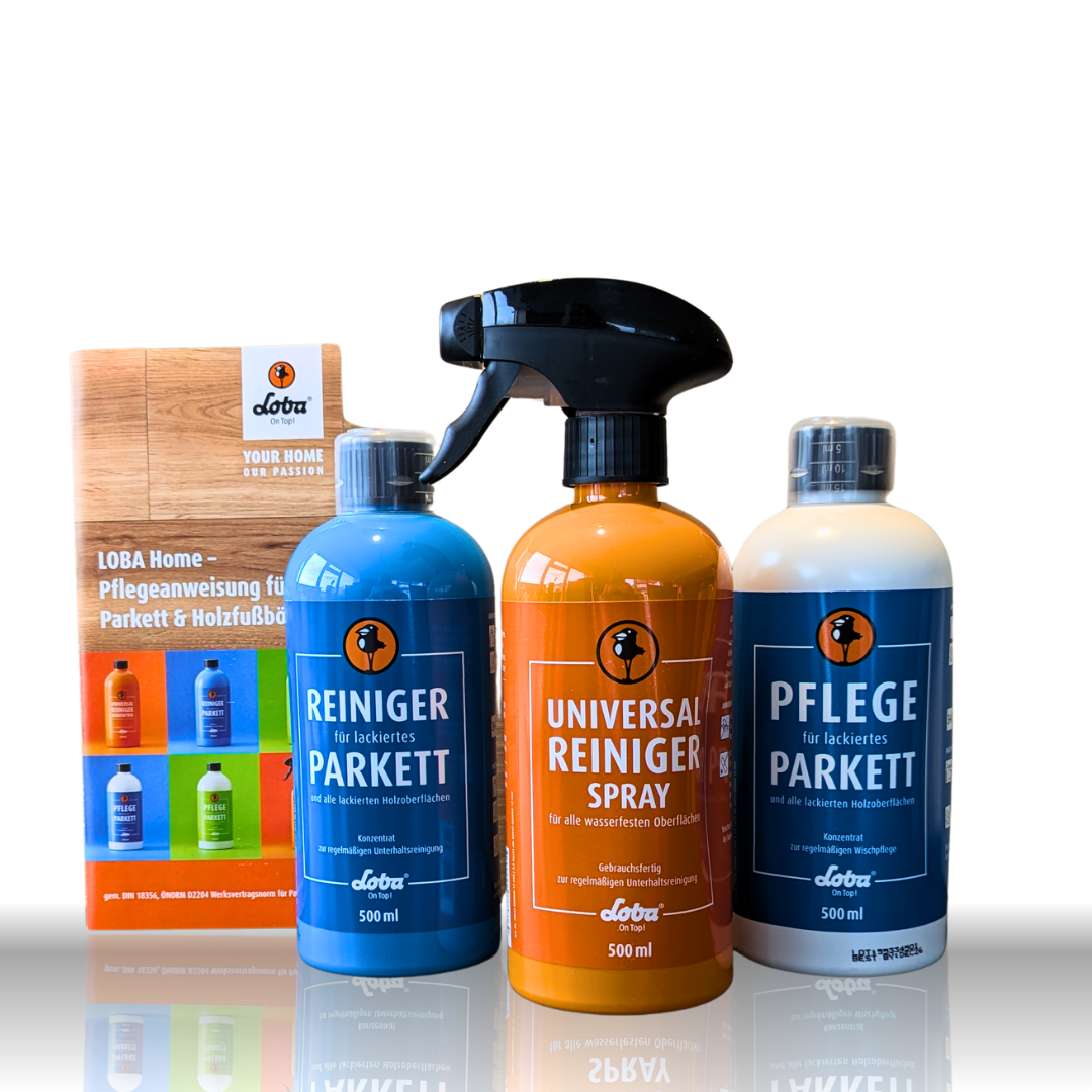 Loba Reinigungs- und Pflegeset für lackierte Holzböden