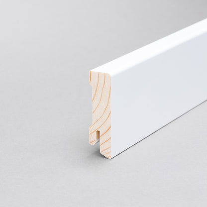 Sockelleiste weiß, deckend lackiert 16 x 58 mm