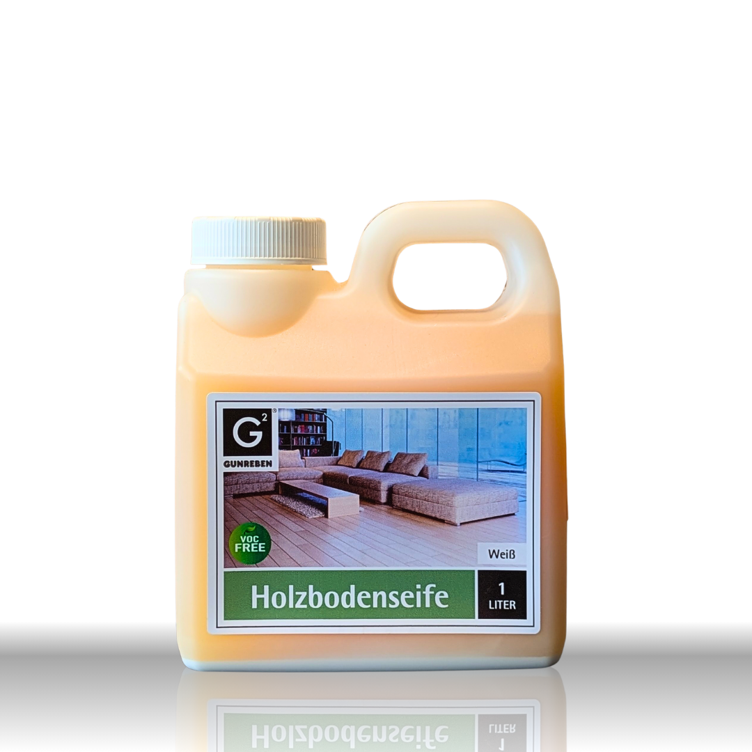 Gunreben Holzbodenseife Weiß - Pflegemittel für geölte Holzböden - 1L