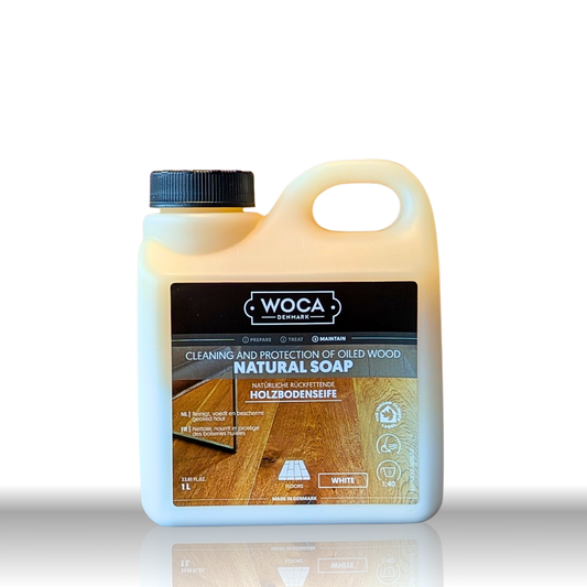 WOCA Holzbodenseife Weiß - Reiniger für Holzböden - 1L