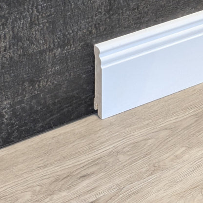 Sockelleiste Hamburger Profil Kiefer weiß 16 x 95 mm