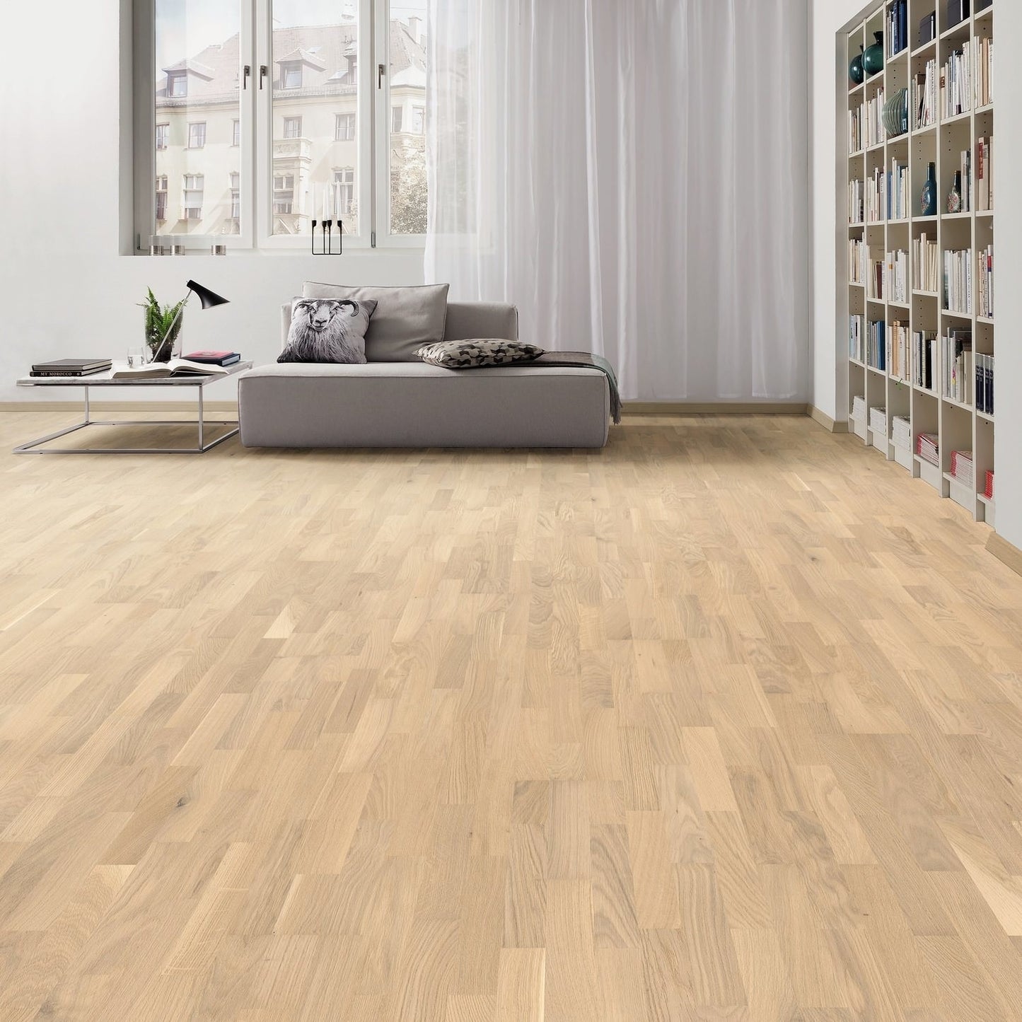 HARO Parkett Eiche lichtweiß – 42 m² (18 Pakete) – Restposten zum Sonderpreis