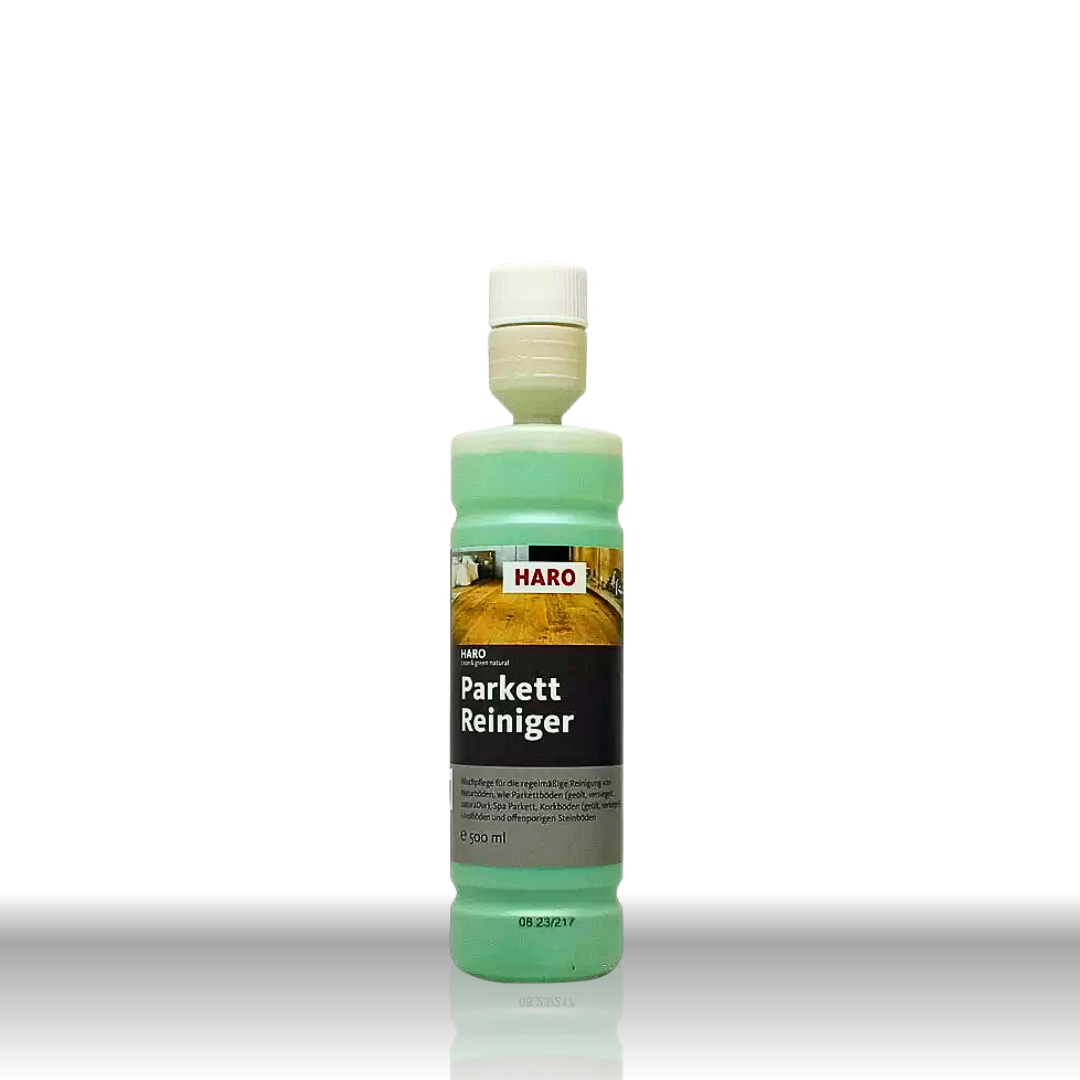 HARO Parkettreiniger 500 ml Konzentrat für die regelmäßige Reinigung und Pflege von versiegeltem und geöltem Parkett.