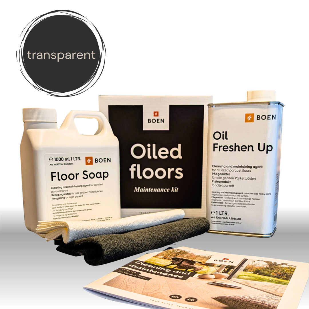 BOEN Parkett Pflegeset Maintenance Kit Transparent für naturgeölte Böden