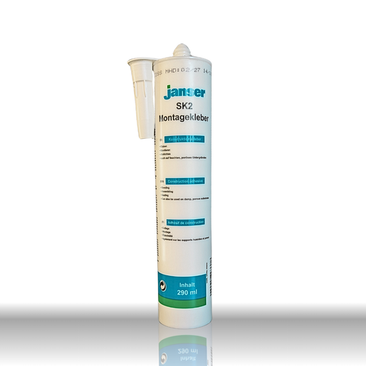 Janser SK2 Montagekleber 290ml Einzelkartusche – Hochwertiger MS-Polymer Kraftkleber für Bau und Handwerk, silikonfrei und überstreichbar.